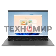 Ноутбук ASUS Vivobook S16 S3607CA-SH100 серый Intel Core Ultra 5 225H 1.7 GHz/DDR5 16Gb 512Gb PCIE G4 SSD/Intel UHD Graphics 16