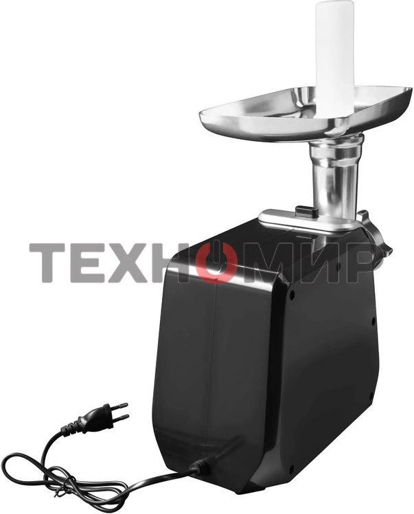 Мясорубка электрическая Hyundai HY-MG4422 черный/серебристый, 1200 Вт, 2.4 кг/мин, реверс, защита от перегрузки, металлический лоток, насадки - 9