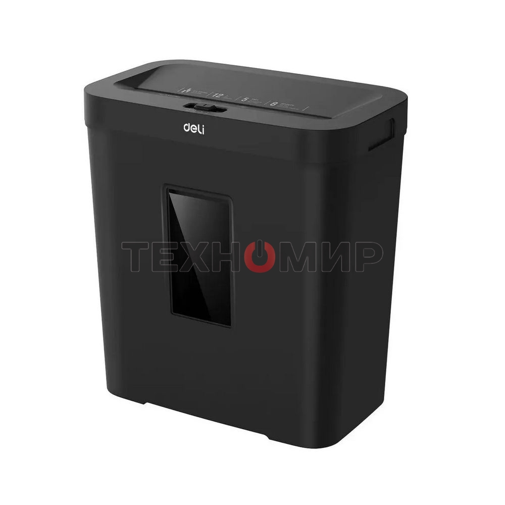 Шредер Deli ET022, черный, Р-4, 4х40, 8 Листов, 12л.