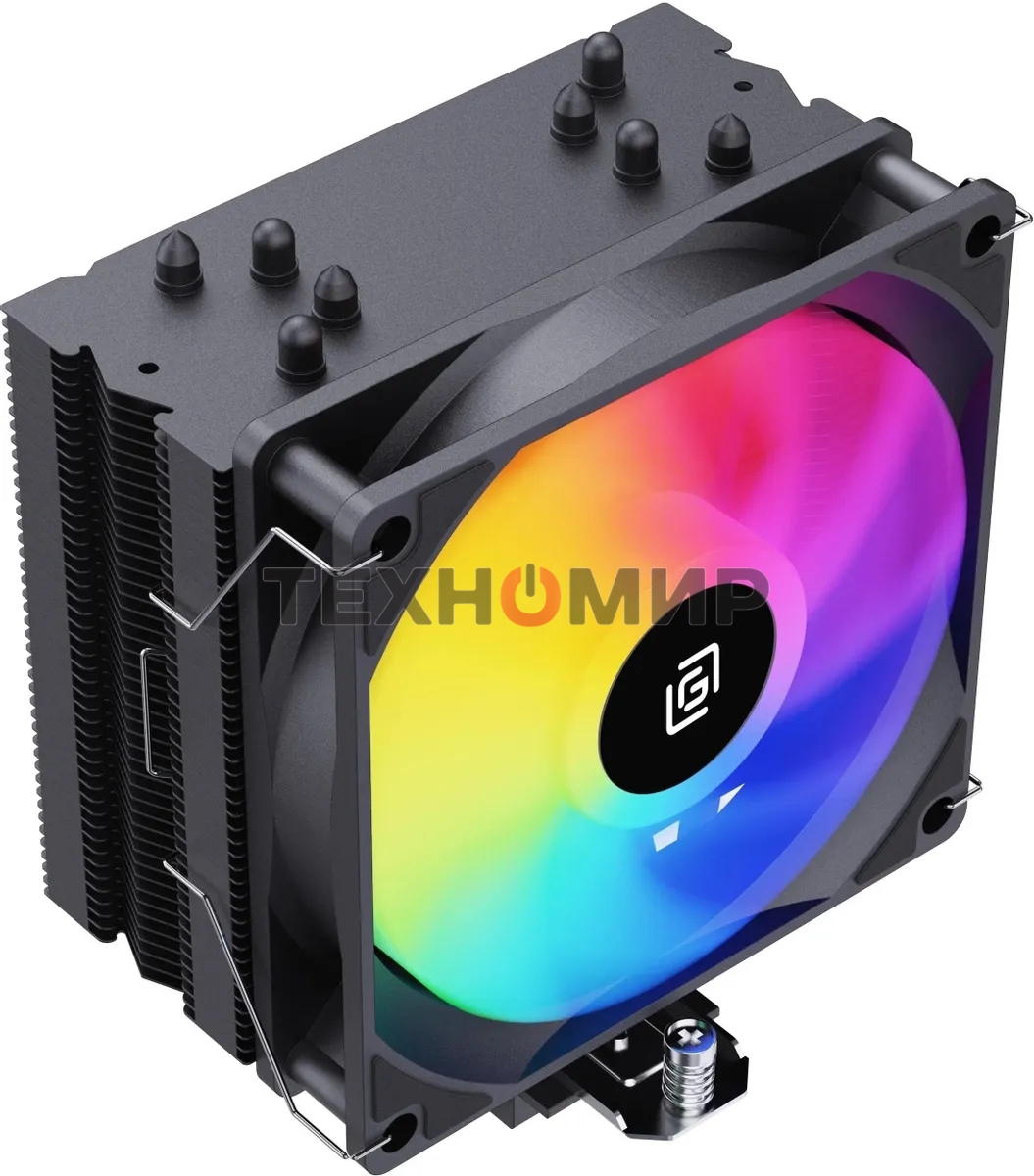 Устройство охлаждения(кулер) Oklick OG-CPC180FRGb-PWM1 черный 120мм алюминий+медь 1500rpm 20db 4-pin 180W 150мм