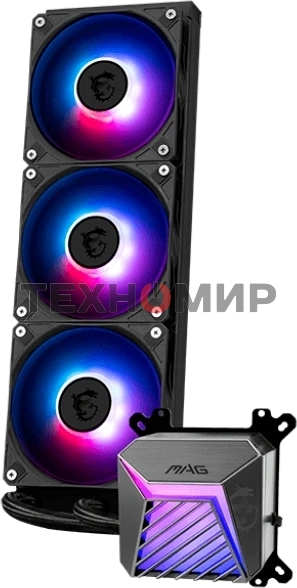 Система жидкостного охлаждения MSI MAG CORELIQUID A15 черный 120мм алюминий+медь 2050rpm 28.7db 4-pin
