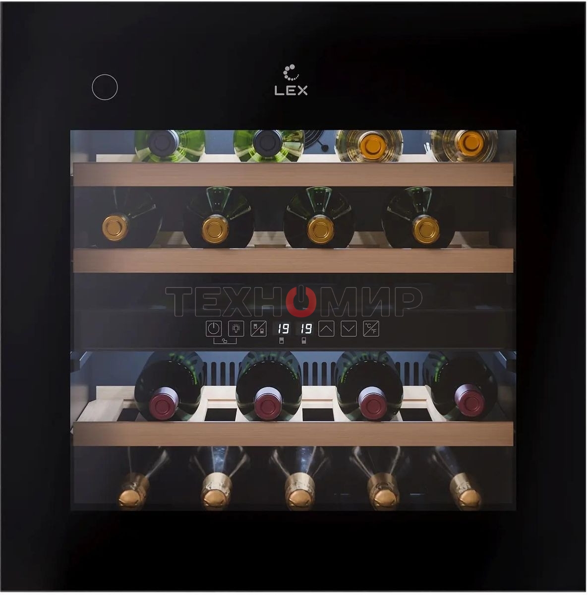 Винный шкаф LEX LWD6036BL dual zone PP 1-нокамерн. черный (CHAT500008)