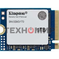 Накопитель SSD Kingston NV3, 1000Gb, M.2(22x30мм), NVMe, PCIe 4.0 x4, 3D TLC, R/W 6000/4000Mb/s, TbW 320, DWPD 0.2 (60 мес)