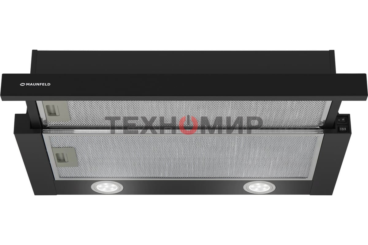 Вытяжка встраиваемая Maunfeld VS Fast 60 черный, 60 см, 850 куб. м/ч, 47 дБ