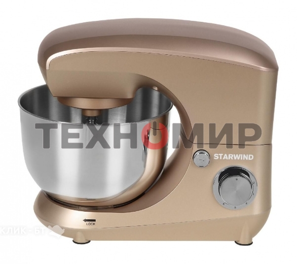 Миксер планетарный Starwind SPM5181 1300 Вт, золотистый