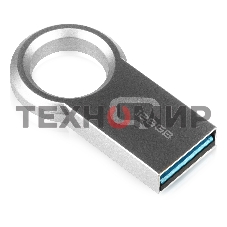 Флешка USB QUMO 128Gb Ring USB 3.0 цвет корпуса металлик(QM128GUD3-Ring)