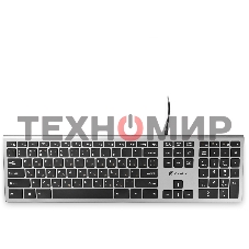 Клавиатура Oklick 890S проводная, USB Type-A, серый