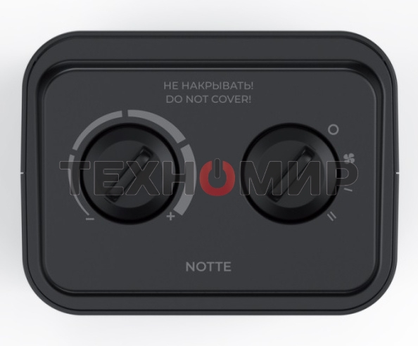 Тепловентилятор Royal Clima Notte RFH-N1500DC-BL черный, 1500 Вт, 20 м2, термостат