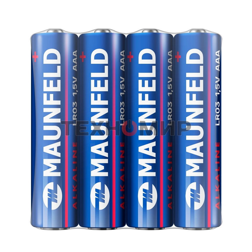 Батарейки Maunfeld Alkaline ААА(LR03 MBLR03-SR40, спайка 4 шт., 1.5 В