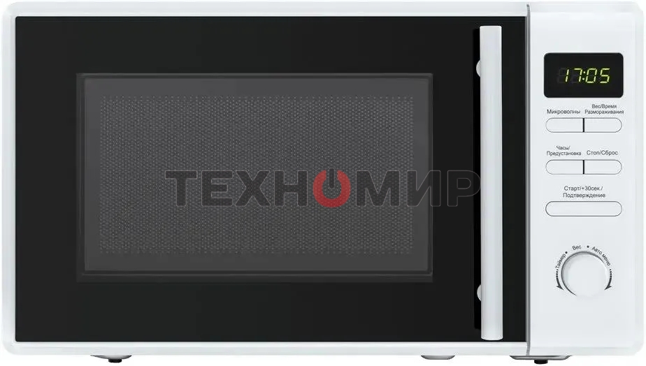 Микроволновая печь Maunfeld MFSMO.20.7TWH белый, 20 л, 700 Вт, переключатели - кнопки, поворотный механизм