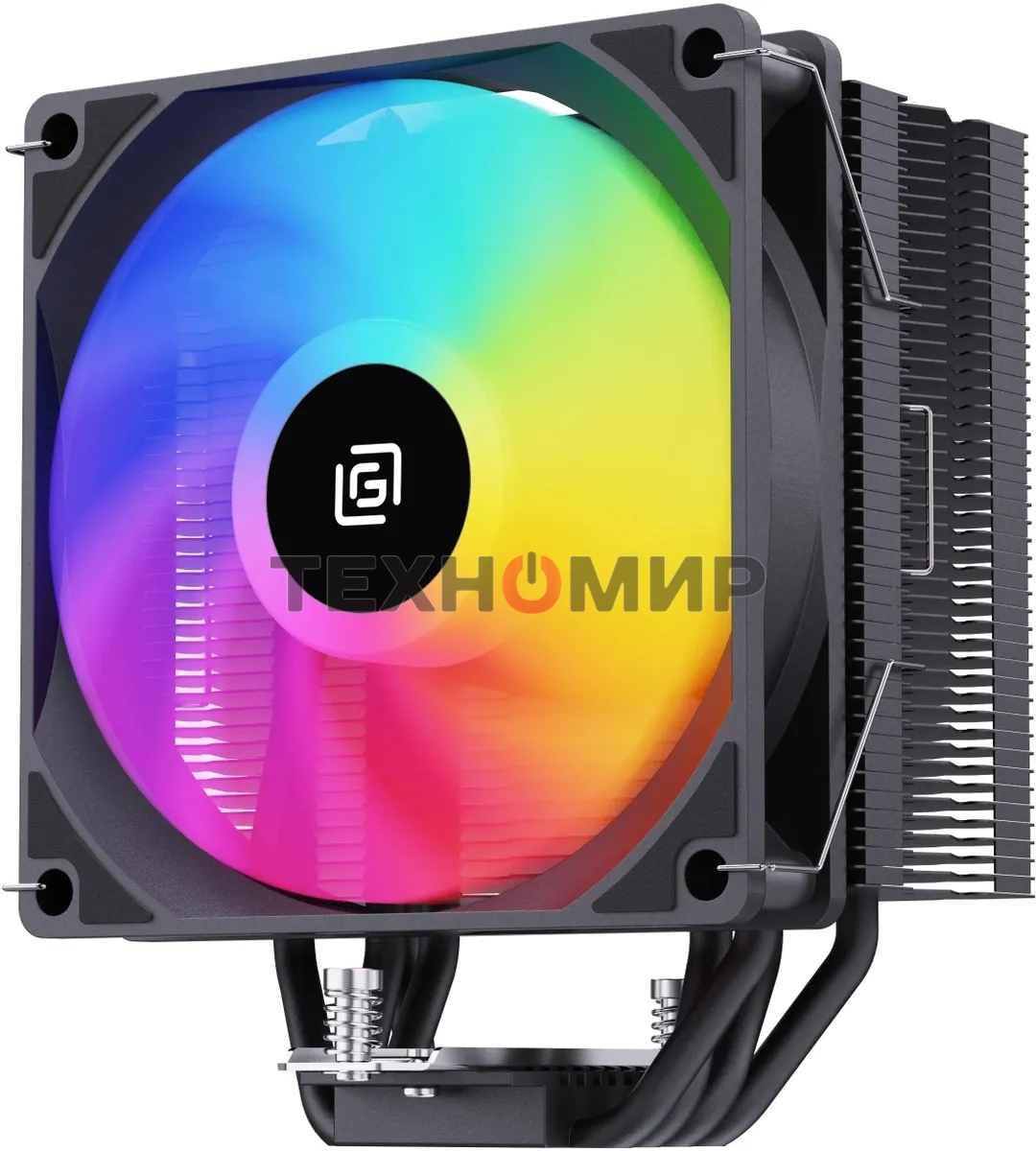 Устройство охлаждения(кулер) Oklick OG-CPC180FRGb-PWM1 черный 120мм алюминий+медь 1500rpm 20db 4-pin 180W 150мм