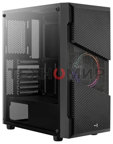 Компьютерный корпус Aerocool/Formula Menace Saturn FRGB-G-BK-v1 черный без БП ATX 4x120мм 2xUSB2.0 1xUSB3.0 audio bott PSU