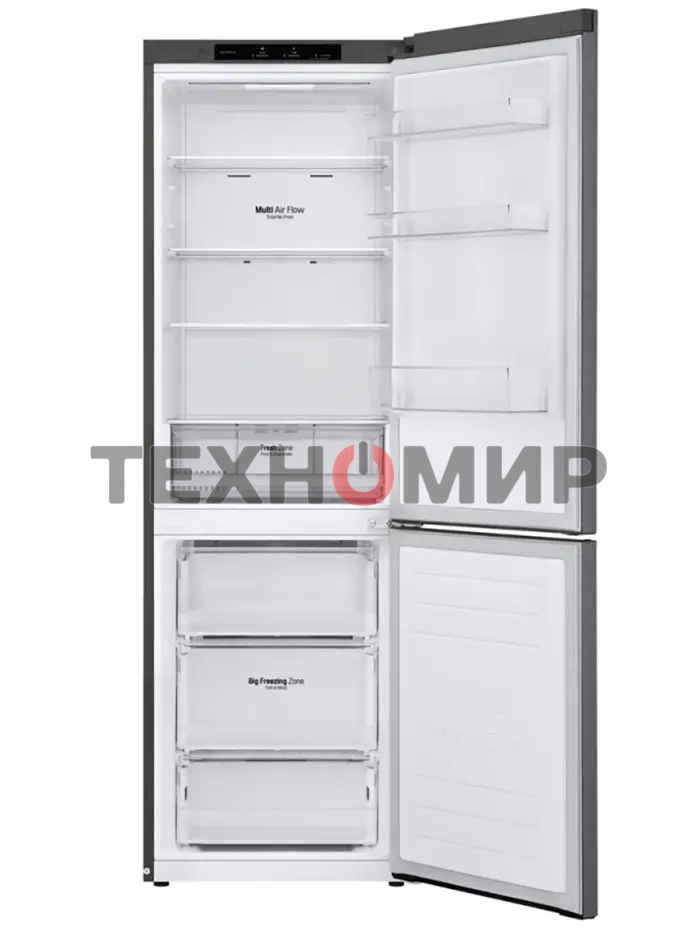 Холодильник LG GC-B459SLCL графит двухкамерный инвертер 247/127л морозилка снизу, No Frost