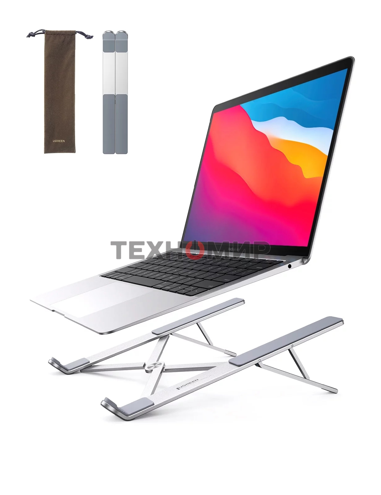 Алюминиевая раздвижная подставка для ноутбука Ugreen LP451-40289 Silver (40289)