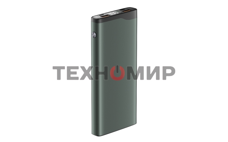 Портативный аккумулятор OLMIO QL-10, 10000mAh, 22.5W, QuickCharge3.0/PowerDelivery, LCD, серый