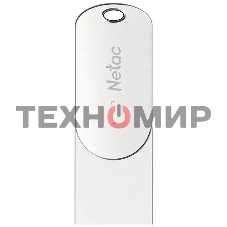 Флешка USB Netac U785C (NT03U785C-064G-32PN), 64Gb, USB 3.0/TypeC, R/W 110/45, серебристый