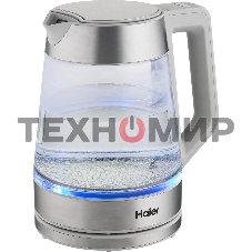 Чайник электрический Haier HK-501 1.7л. 2400Вт серый корпус: стекло/пластик (TD0036930RU)