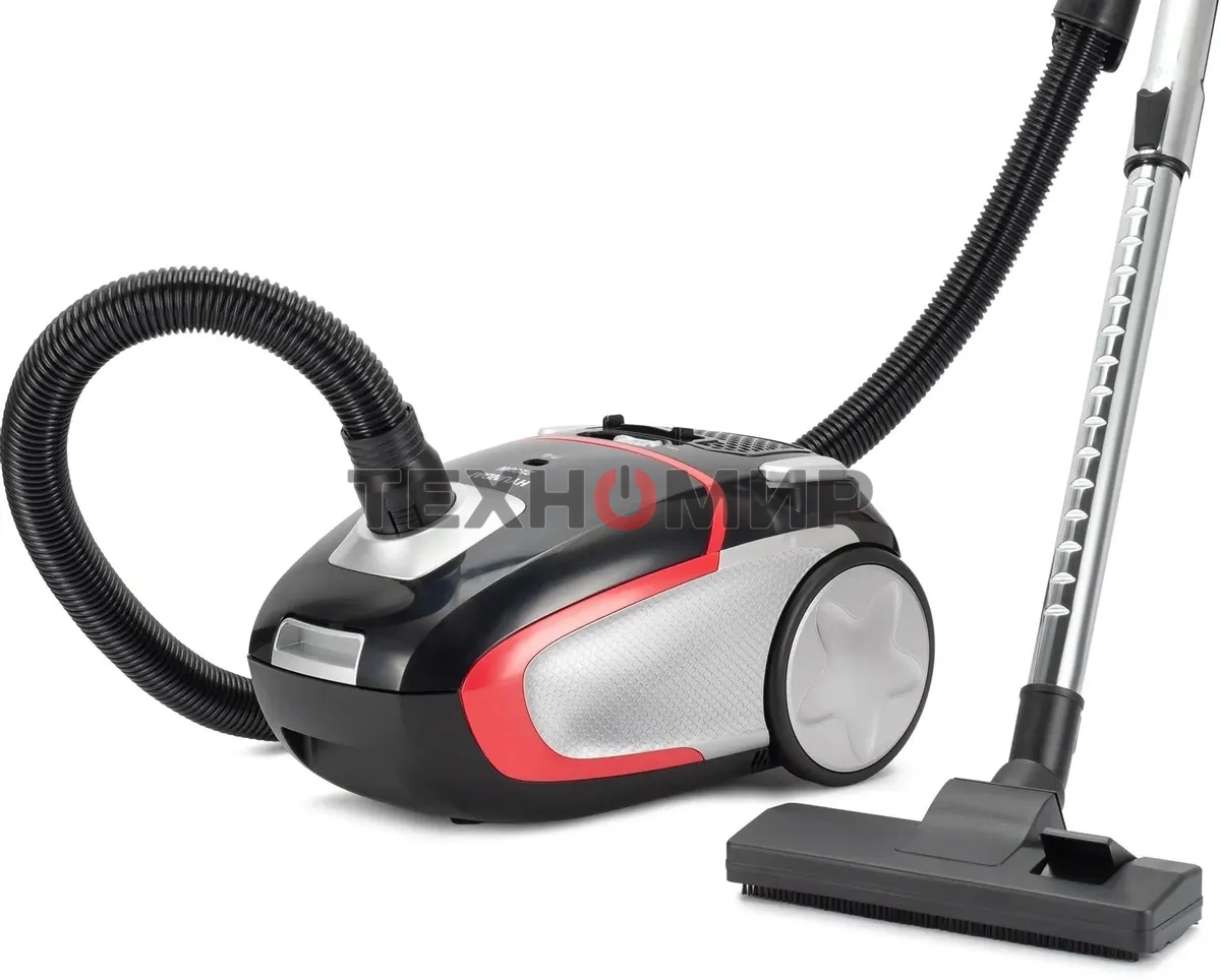 Пылесос Hyundai HYV-B4995 черный/красный, 400/2220 Вт, уборка сухая, пылесборник мешок 2.5 л