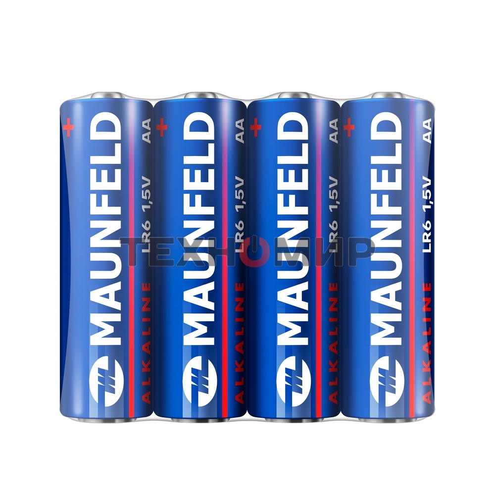 Батарейки Maunfeld Alkaline AA (LR6) MBLR6-SR40, спайка 4 шт, 1.5 В