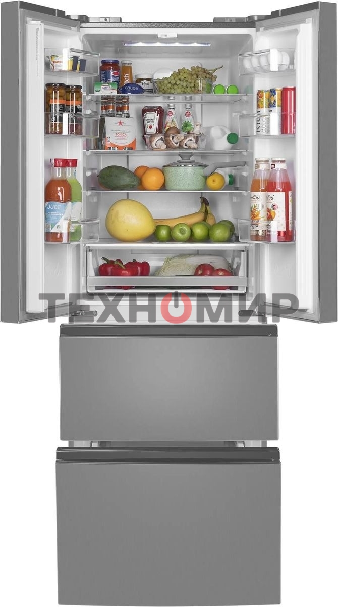 Холодильник Maunfeld MFF180NFSE01 нержавеющая сталь трехкамерный 224/113л морозилка снизу, No Frost