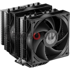 Кулер для процессора PCCooler RT620 BK (250W, 4-pin PWM, 157mm, Al/Cu, 6x6mm, 2x120mm, 73.32CFM, 34.9dBA, 2200RPM, S: 1851/1700/1200/115X, AM5/AM4, black)