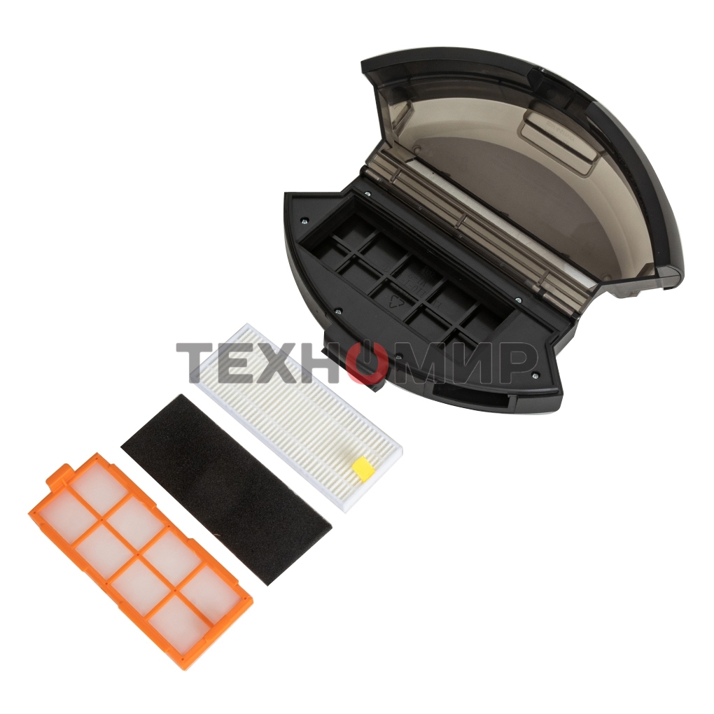 Робот-пылесос JVC JH-VR510 черный, 2500 мА·ч Li-Ion, уборка сухая/влажная, пылесборник контейнер 0.5 л