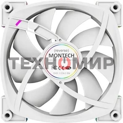 Вентилятор для корпуса MONTECH RX120 PWM белый, 120 мм, 1600 об/мин, 27 дБ, 4 pin