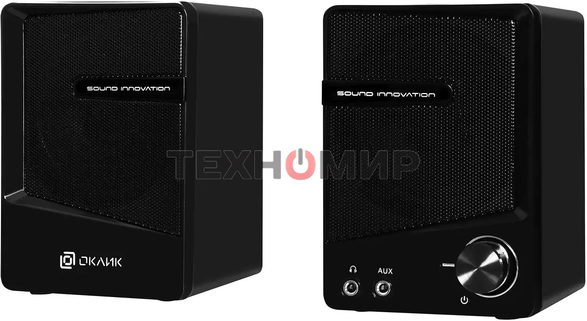 Акустическая система Oklick OK-126 2.0 черный 6Вт