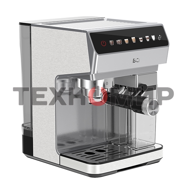 Кофеварка рожковая BQ CM7004 стальной, исп. кофе - молотый, 1,6 л, 1450 Вт, 20 бар