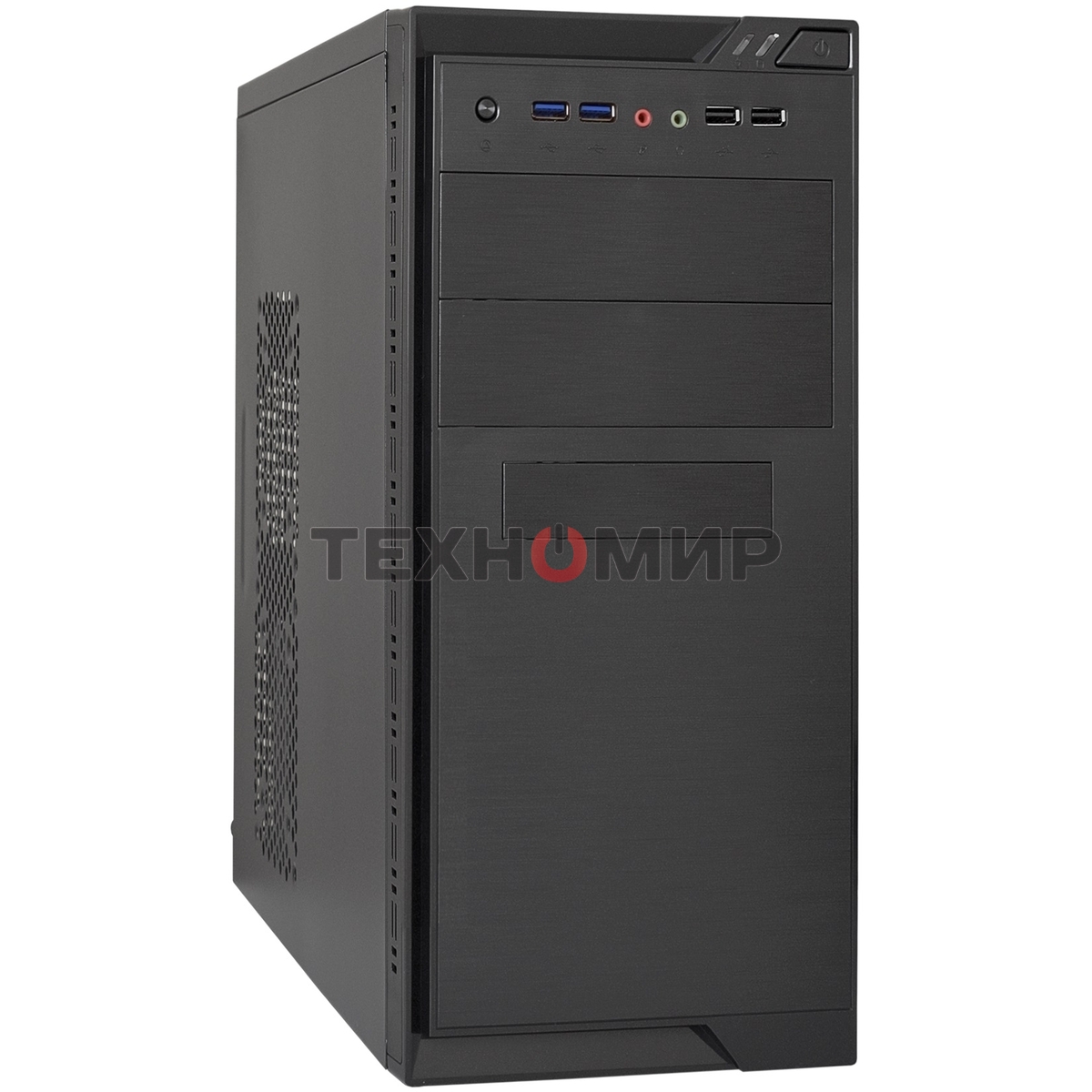 Компьютерный корпус Minitower ExeGate MA-372UX Black, mATX UN500, 120мм 2*USB+2*USB3.0, Audio