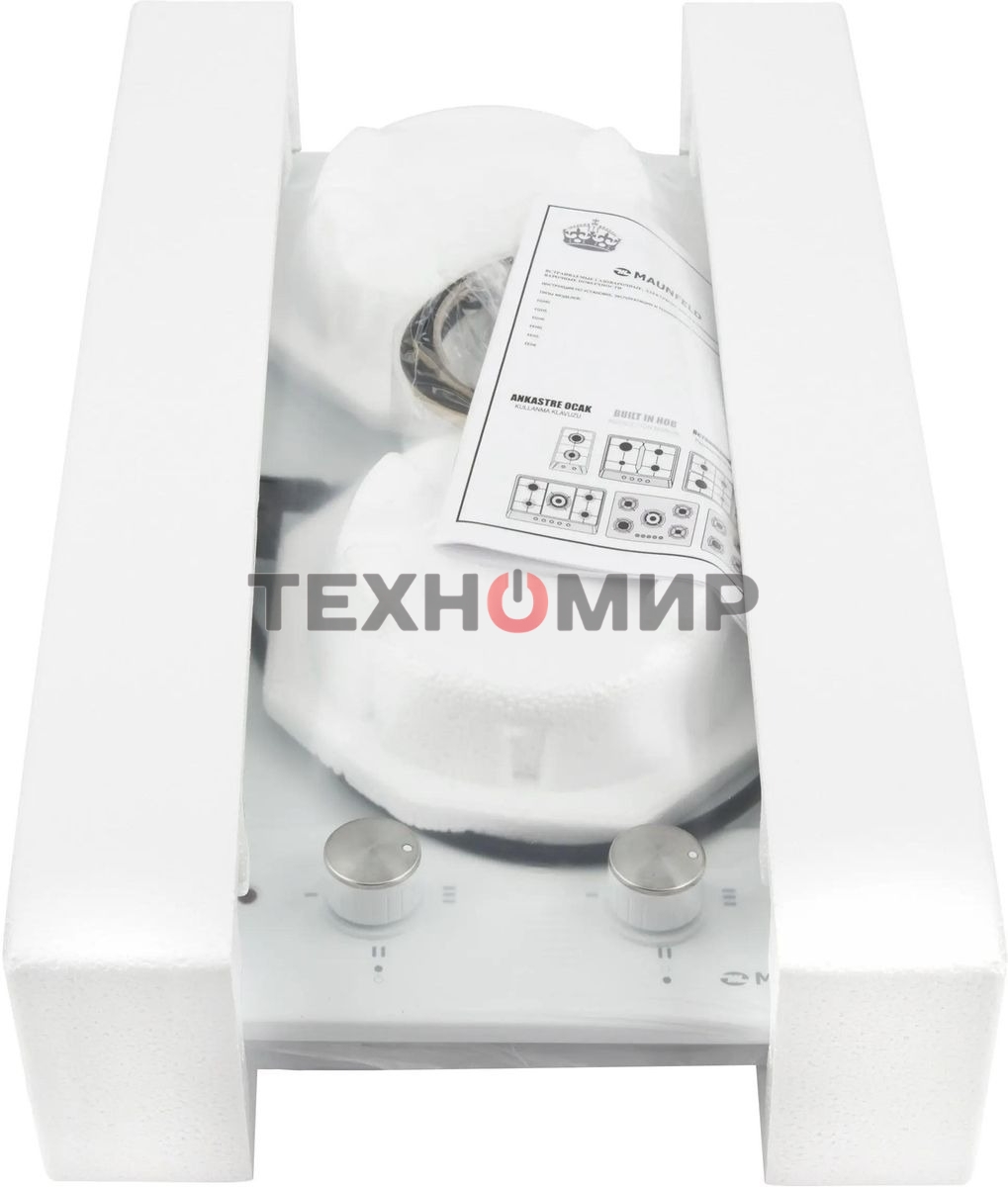 Электрическая варочная панель Maunfeld EEHE.32.4W, конфорок: 2 шт., эмаль, независимая, белый