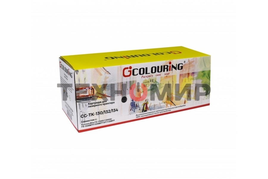 Картридж Colouring CG-TK-130/132/134 черный (7200 стр.) для Kyocera Mita FS-1300D/1300DN/FS-1028MFP/1028MFP DP/1128MFP