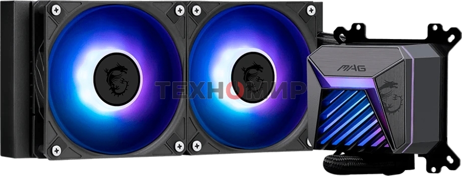 Система жидкостного охлаждения MSI MAG CORELIQUID A15 240 черный 120мм алюминий+медь 2050rpm 28.7db 4-pin