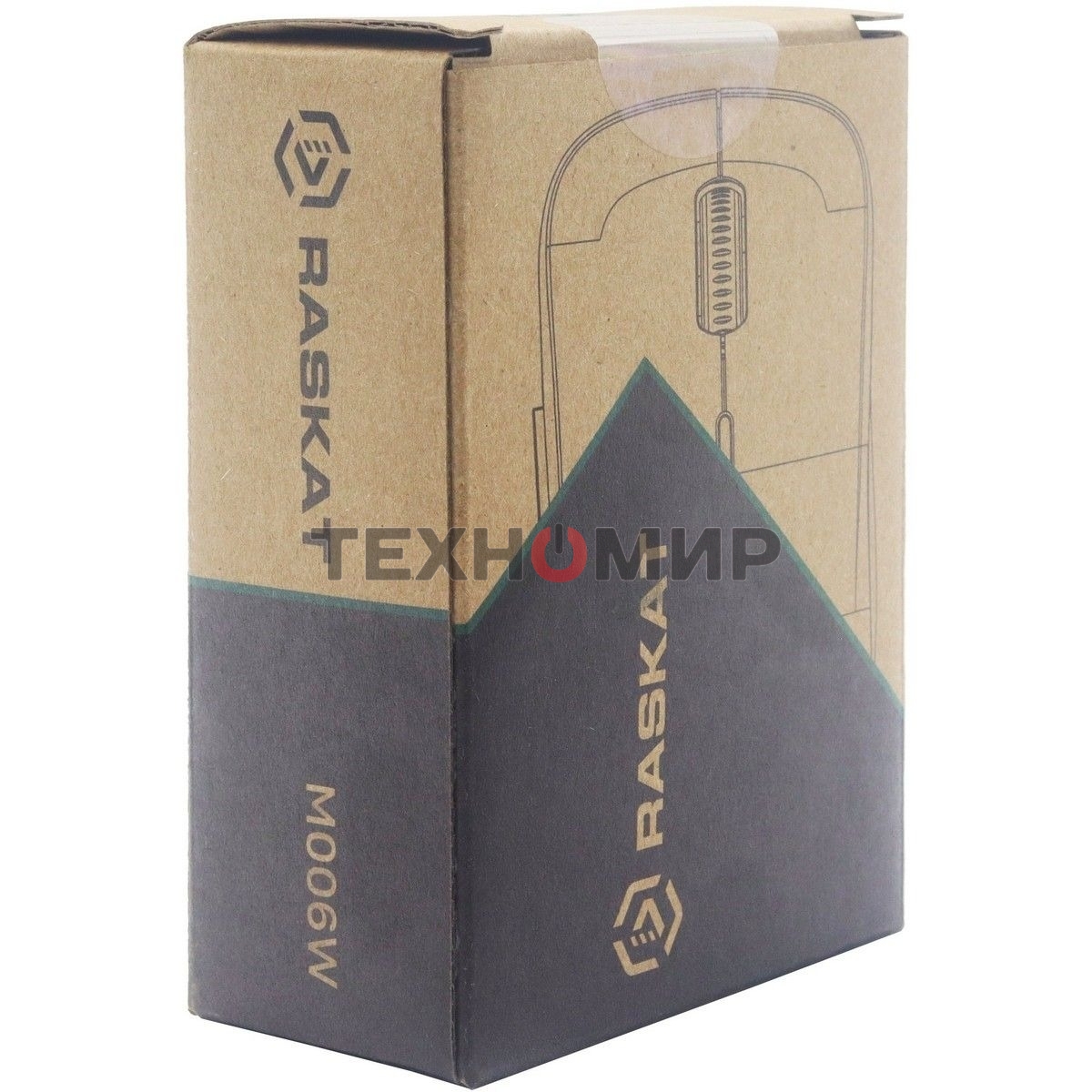 Мышь беспроводная Raskat M006W черный, 1600 dpi, радиоканал, USB, кнопки - 6