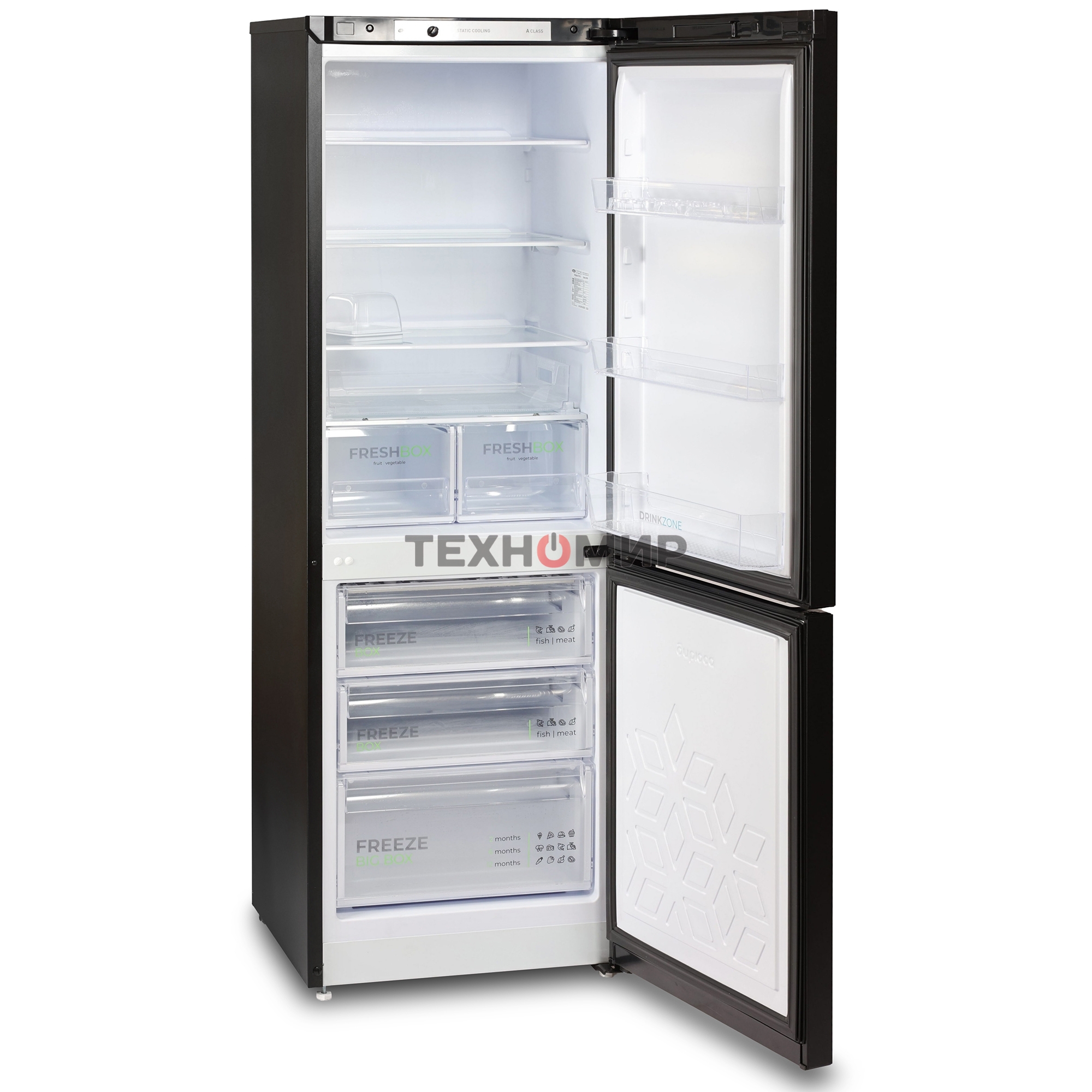 Холодильник БИРЮСА B6156 310л черный