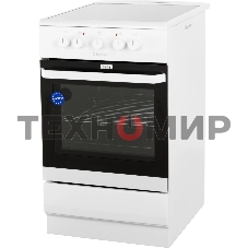Плита электрическая Hansa FCCW54000 белый, конфорок 4 шт, духовка 68 л, 50 см x 85 см x 60 см