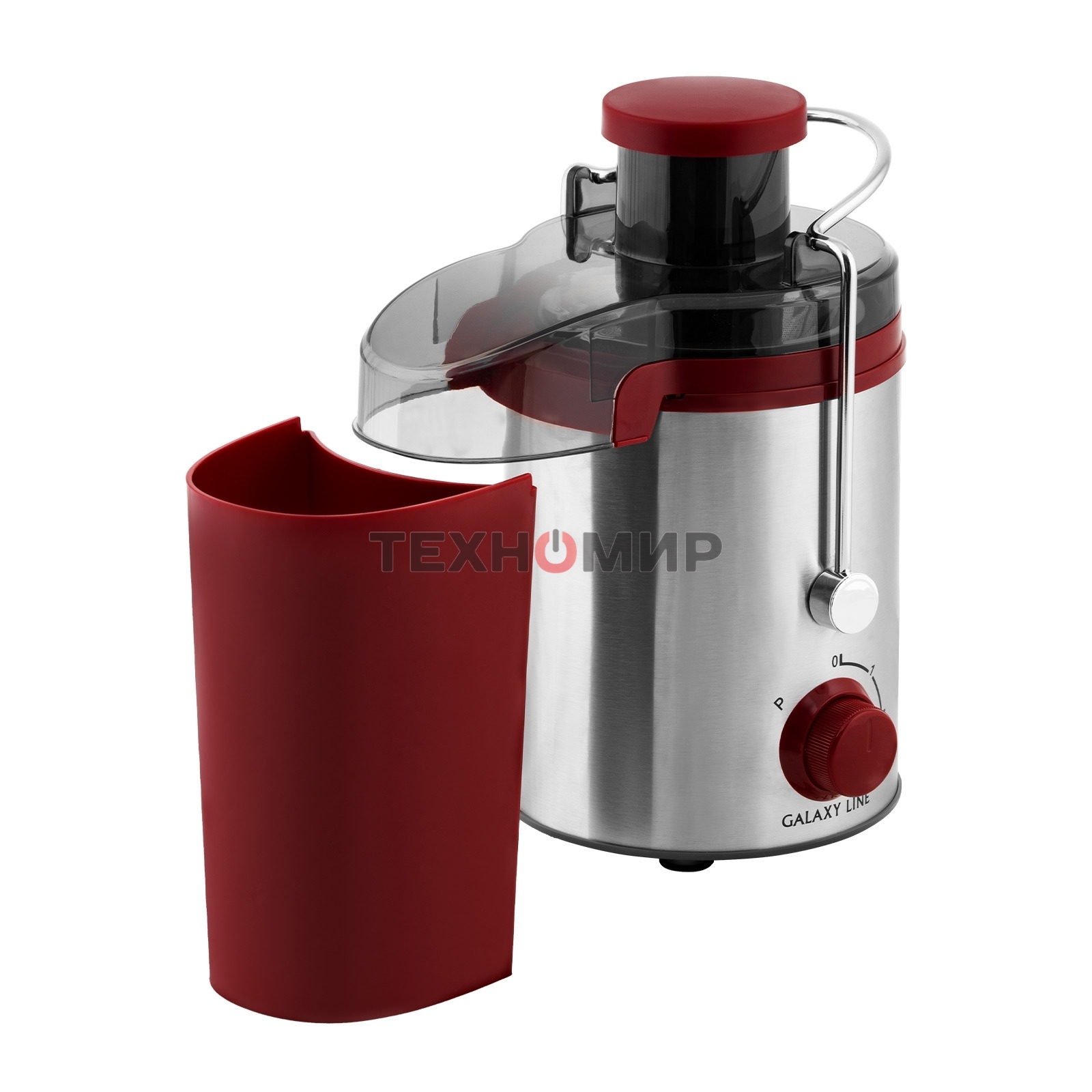 Соковыжималка центробежная Galaxy Line GL 0816 850 Вт рез.сок.:550мл. красный/серебристый