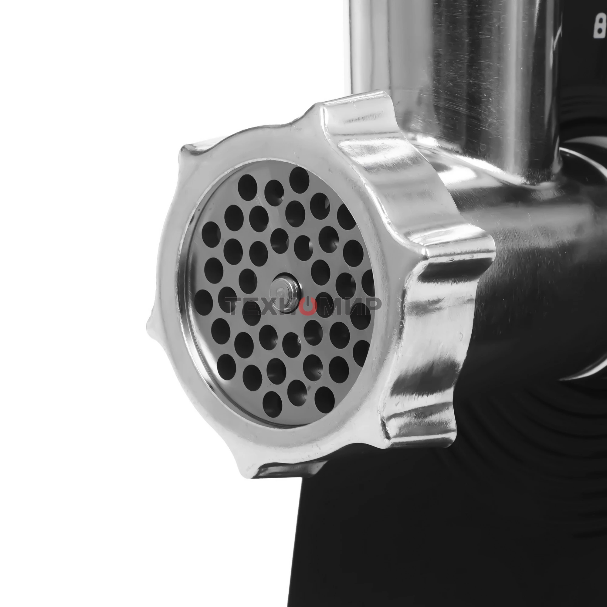 Мясорубка электрическая Renova MG260-R1BP черный, 2600 Вт, 2.5 кг/мин, реверс, защита от перегрузки, металлический лоток, насадки - 7