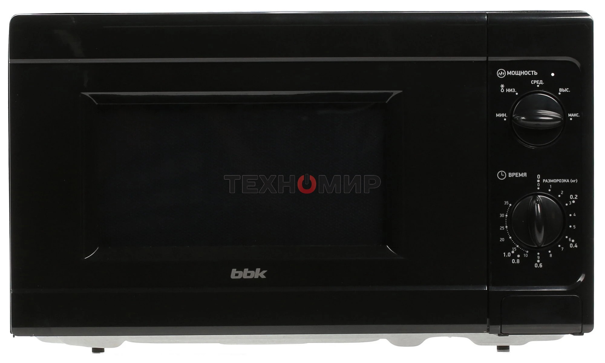 Микроволновая печь BBK 20MWS-709M/B черный, 20 л, 700 Вт, переключатели - поворотный механизм