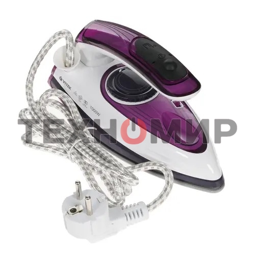 Утюг дорожный Vitek VT-8305 1000 Вт белый/фиолетовый