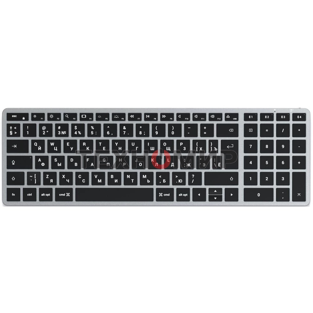 Клавиатура Satechi Slim X2 беспроводная, Bluetooth, серый