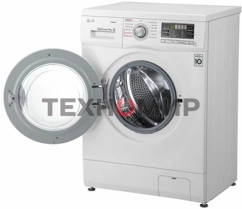 Стиральная машина LG F1296HDS1 белый, загрузка фронтальная 7 кг, 1200 об/мин., класс: А