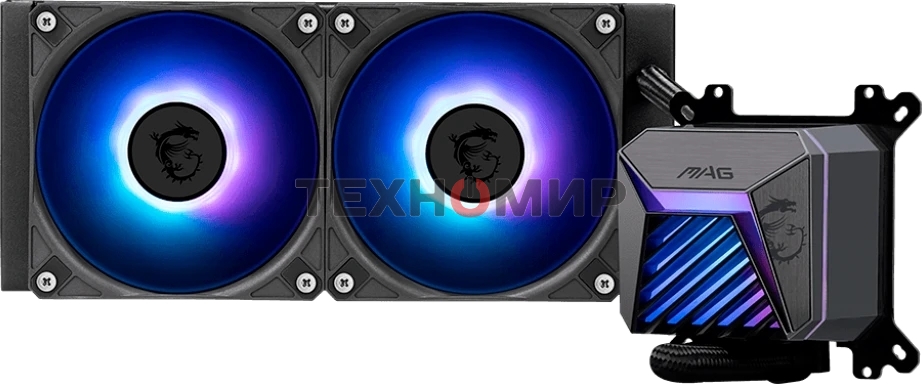 Система жидкостного охлаждения MSI MAG CORELIQUID A15 240 черный 120мм алюминий+медь 2050rpm 28.7db 4-pin