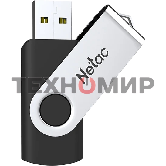 Флешка USB Netac U505 (NT03U505N-064G-32BK), 64Gb, USB 3.0, R/W 110/45, черный/серебристый
