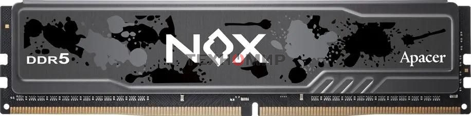 Оперативная память Apacer Nox, DDR5, 32Gb (2x16Gb), 5200MHz, CL40, DIMM, радиатор, серый/черный