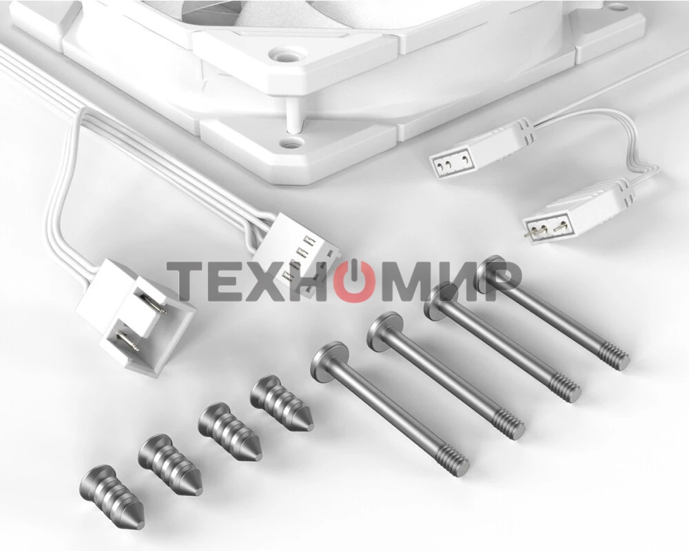 Вентилятор для корпуса ID-COOLING TF-12025-PRO-ARGb TRIO WHITE (3 pcs, 120мм, 1800rpm, 35.2 дБ, PWM 4-pin, ARGb, белый) (TF-12025-PRO-ARGb TRIO WHITE)