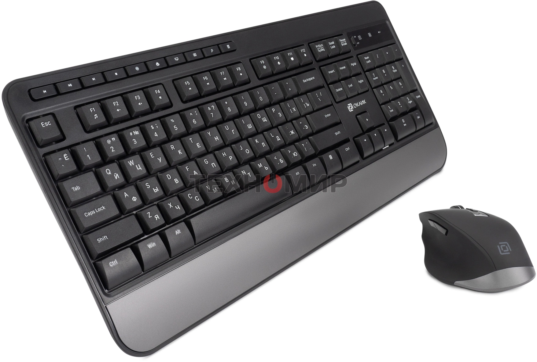 Комплект клавиатура + мышь Оклик S290W клав:черный мышь:черный USB беспроводная Multimedia (351701)