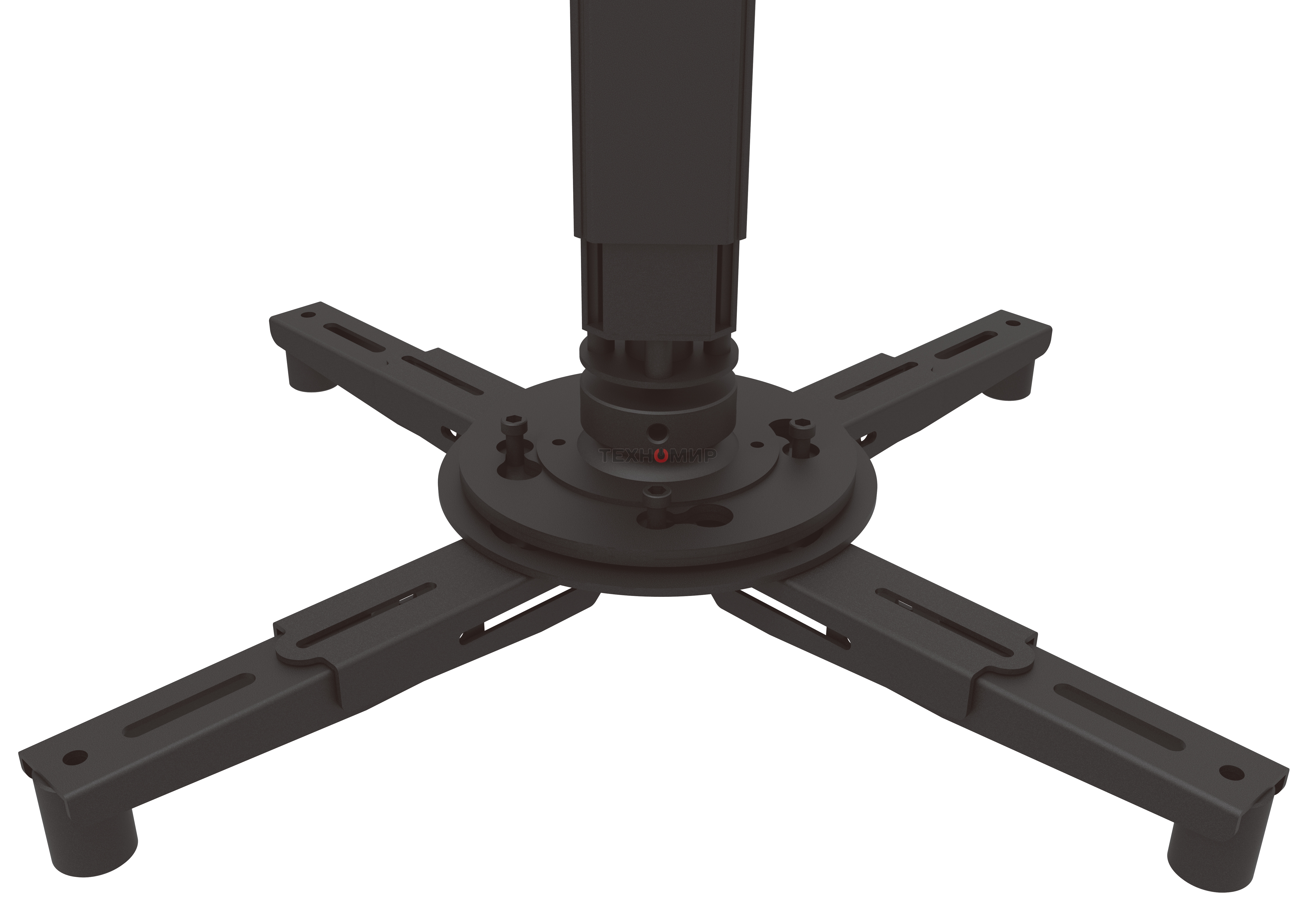 Потолочный комплект для проектора Wize Pro PRXL23A длина штанги 67,7-100,7 см, расстояние между крепежными отверстиями 404 мм,наклон +/-11°,вращение 360°, до 100 кг,черный