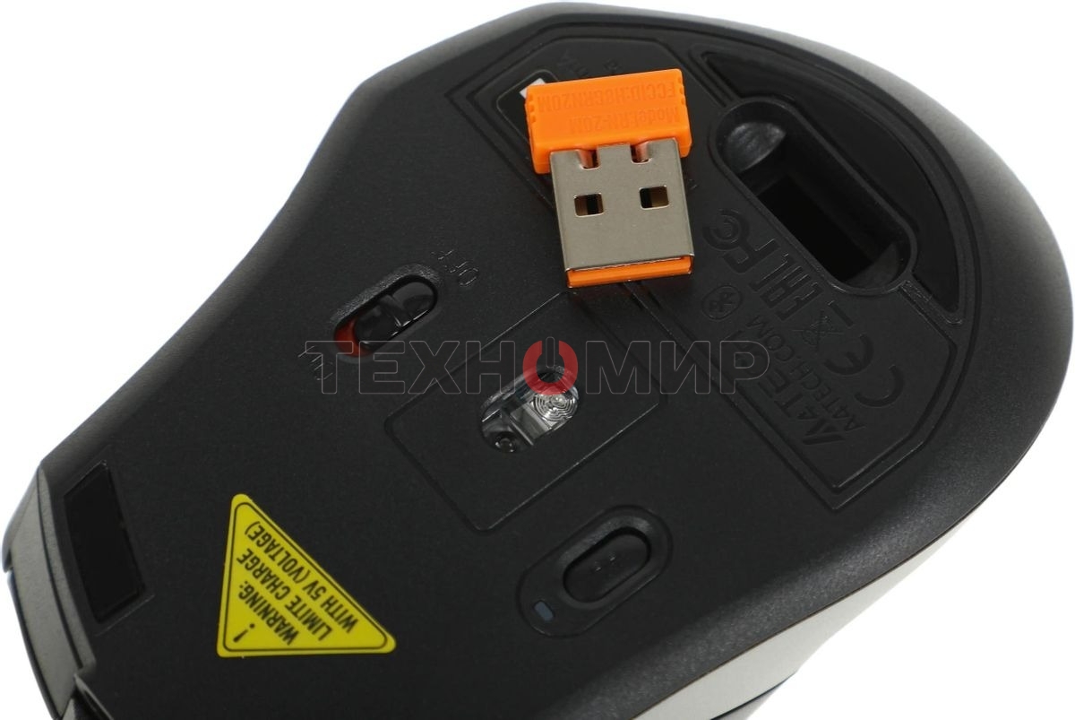 Мышь беспроводная A4Tech Fstyler FB35C серый/черный, 2000 dpi, радиоканал, Bluetooth, USB, кнопки - 6