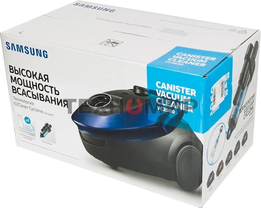 Пылесос Samsung VC20M257AWR красный, 460/2000 Вт, уборка сухая, пылесборник мешок 2.5 л